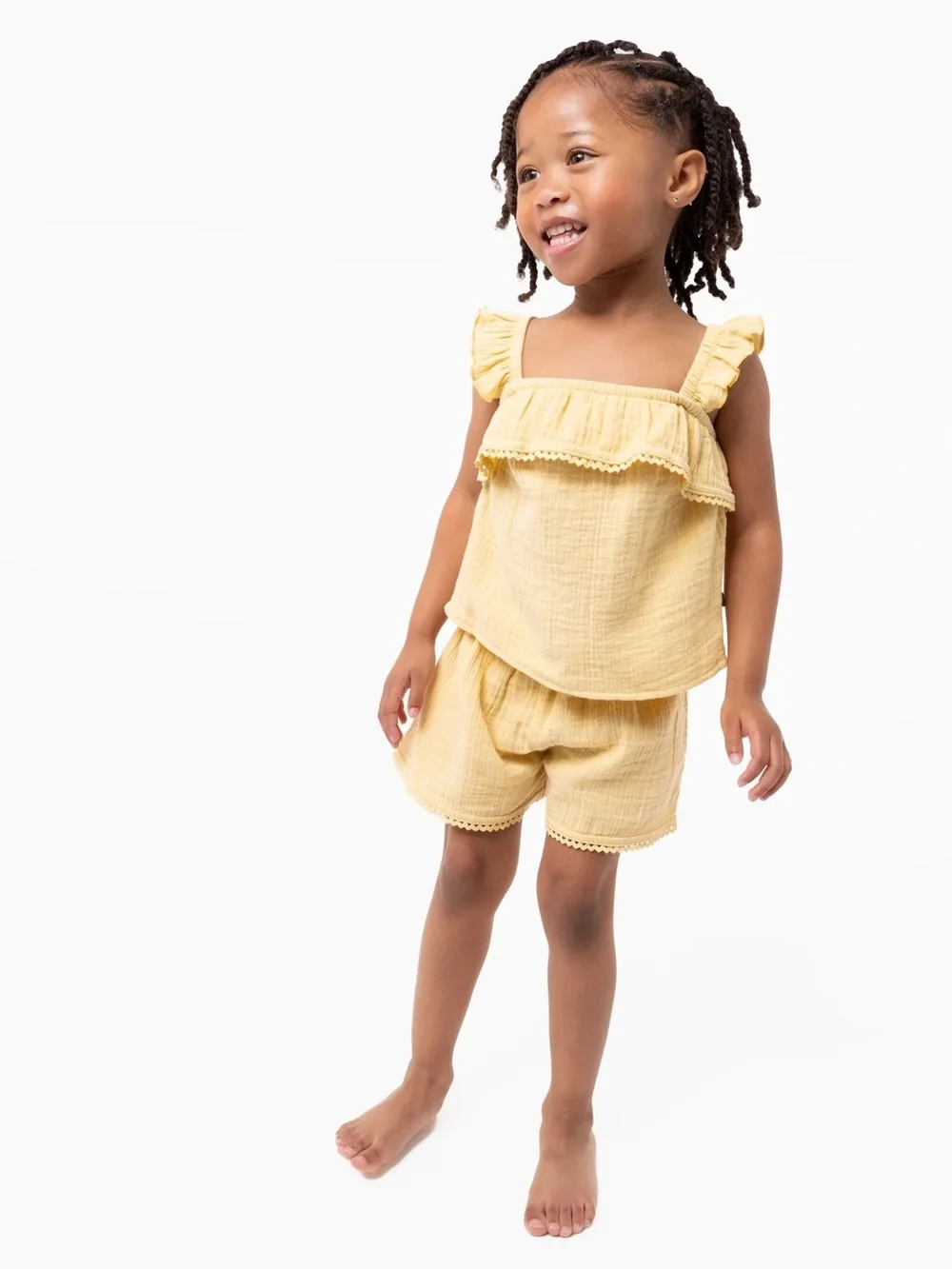 NWOT Modern Moments By Gerber Toddler Girl Top and Short Outfit Set, 2-Piece, 4T
